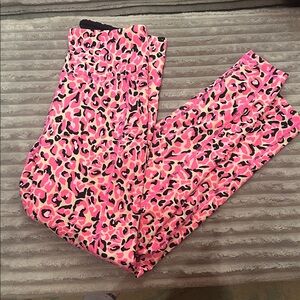 Lilly Pulitzer Pink and Black Leopard Leggings
